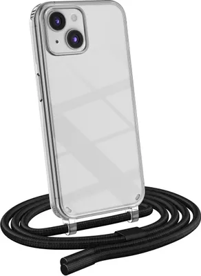 Produktbild von Handykette für Apple iPhone 14 - Handyhülle mit Schnur Cover in Schwarz