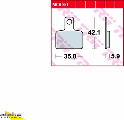 Produktbild von TRW Bremsbelagsatz MCB851 Evo 2T T6