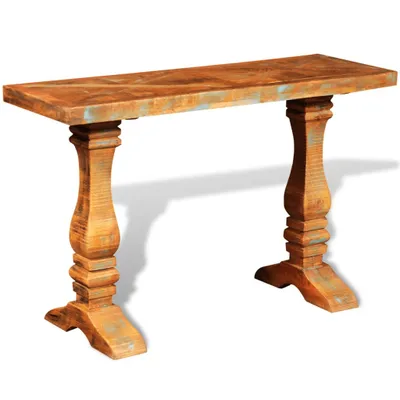Produktbild von Handgefertigter Konsolentisch aus massivem Altholz, Antik-Stil, Unikat, 120x40x76 cm