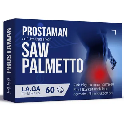 Produktbild von SÄGEPALMENEXTRAKT: Prostata Komplex Kapseln – 60 Tabletten mit: Sägepalme, Boswellia, Kürbis und Lycopin. Prostata Kapseln mit: Brennnessel, Granatapf