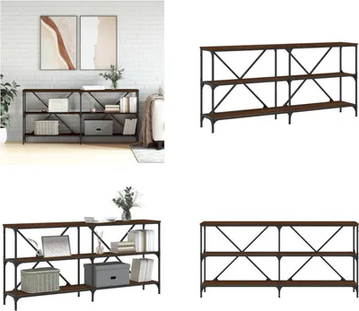Immagine prodotto di vidaXL Tavolo consolle look rovere marrone 160x30x75 cm in legno - Tavolo consolle - Tavoli consolle - Tavolo - Tavolo da corridoio