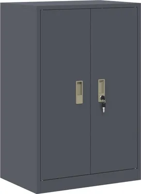 Image de Armoire de rangement vidaXL, anthracite, 60 x 40 x 90 cm, acier