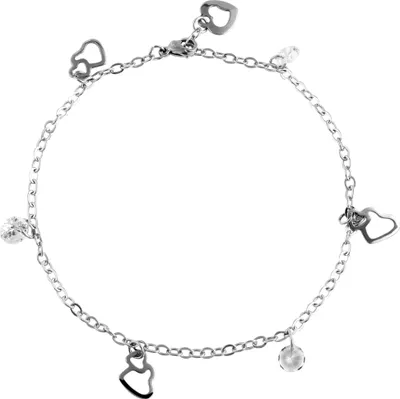 Produktbild von Akzent Edelstahl Fußkette, 25cm, silberfarbig