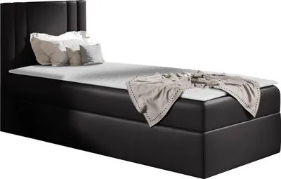 Produktbild von MIRJAN24 Boxspringbett Carmen Mini, Einzelbett mit Bettkasten für die Bettwäsche, mit Topper und Kopfteil (Soft 011, Größe: 100x200 cm, Seite: Links)