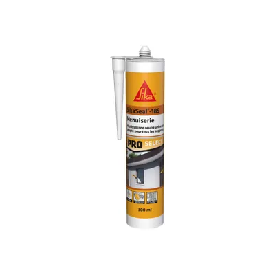 Produktbild von Silikonkitt SIKA Sikaseal-185 Tischlerei - Weiß PVC - 300ml