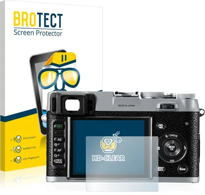 Produktbild von 2x Für Fujifilm FinePix X100 Schutzfolie BROTECT Displayschutz Display Schutz Folie Klar Transparent