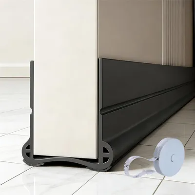 Obrázok produktu pre Dverové tesnenie 93 cm, pre otvor 3.5 - 5.5 cm, čierna, tesnenie proti prievanu