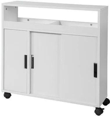 Obrázok produktu pre Drevená skriňa – zásuvky – posuvné dvere – 20 x 71 x 70 cm – drevená skriňa