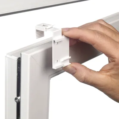 Produktbild von Gardinia EasyFix Rollo mit Blättern weiß 120 x 150 cm