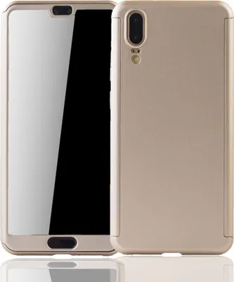 Produktbild von Handyhülle Schutzhülle für Huawei P20 Full Case Cover Displayschutz 360 Gold