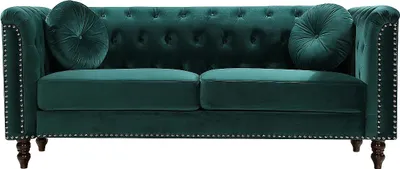 Produktbild von Couchgarnitur 3+2 - Samt - Grün - TURNER