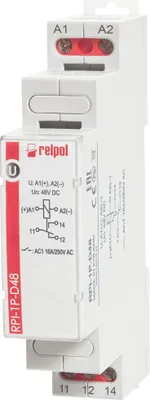 Image de Relais électromagnétique 1P 16A 48V DC AgSnO2 RPI-1P-D48 863357