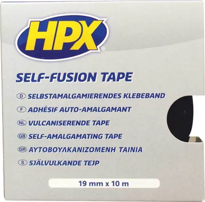 Produktbild von HPX Selbstverschweißendes Klebeband schwarz 19 mm x 10 m