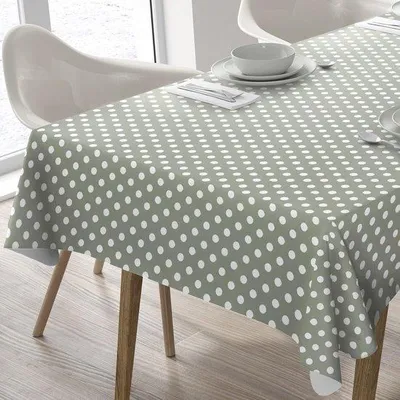Zdjęcie produktu dla Prostokątny obrus 140 x 240 cm, kolor zielony salie, wodoodporny
