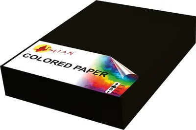 Immagine prodotto di Carta colorata A4 da 80 g, nera, ondulata, 500 fogli