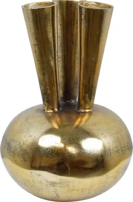 Produktbild von LOFT42 Tira Tulpenvase – 3 Glocken – Antikgold – Aluminium