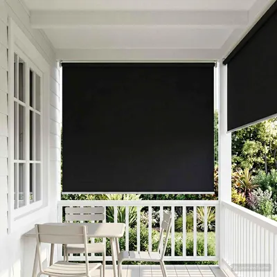 Obrázek produktu pro Venkovní roletová clona s UV ochranou Černá 200 x 140 cm