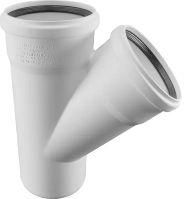 Produktbild von REHAU RAUPIANO PLUS, Einfachabzweig, DN 90/50, 45 Grad, 1 Stk.
