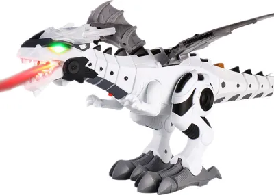 Produktbild von Nebel sprühender Roboter-Drachen-Spielzeug-Kinder-Laufdinosaurier, der Feuer spuckt und Wasser sprüht, mit Licht und Geräuschen