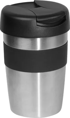 Produktbild von Edelstahl Thermobecher / Isolierbecher / Füllmenge 0,3l / Farbe: silber/schwarz