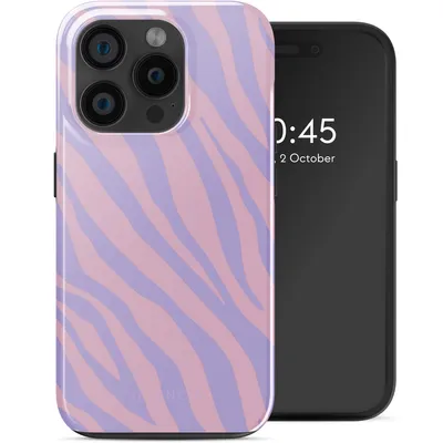 Produktbild von Selencia Vivid Rückabdeckung mit MagSafe iPhone 15 Pro - Zebra Light Pink Lilac