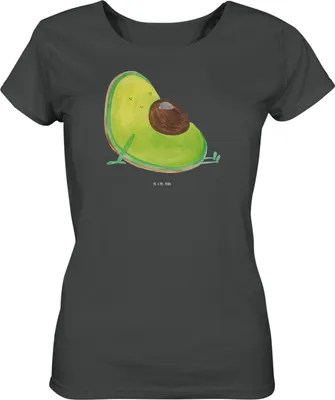 Produktbild von Mr. & Mrs. Panda Damen T-Shirt Avocado Schwangerschaft Größe M - Anthrazit - Geschenk, Basic, Kurzarmshirt, Oberteil, Geburt, Liebe, Baby, Rundhals, Shirt, Babyparty