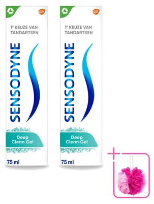 Imagen del producto de 2 tubos de pasta dental Sensodyne Deep Clean en gel - 75 ml - Paquete ahorro - 2 unidades