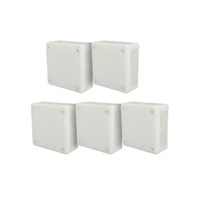 Produktbild von 5x Aufputzdose 98x98x42mm IP55 12 Leitungseinführungen Gummimembranen weiß VP-41 EDO777925 EDO Technic