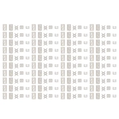 Produktbild von 200 Stück Wikinger-Haarschmuck, nordische Runen, Zopfperlen, Dreadlocks-Dekoration, Accessoires, Silber