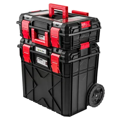 Immagine prodotto di Robusta valigetta portautensili XXL con manico telescopico 54 x 38 x 70 cm cassetta per officina