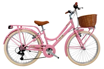 Produktbild von Mädchenfahrrad Dolce Vita by Canellini ROMA 24" 6V mit korb - Rosa