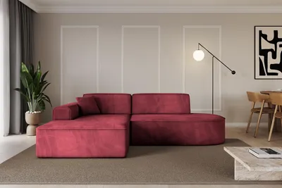 Produktbild von ALTDECOR Ecksofa in L-Form IREA-L1-v3 232x165x77 cm Bordeauxrot Corner Sofa Eckcouch Couch Wohnlandschaft Cauchsofa