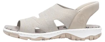 Imagen del producto de Sandalias de verano para mujer Rieker, cómodas, color beige, para uso diario