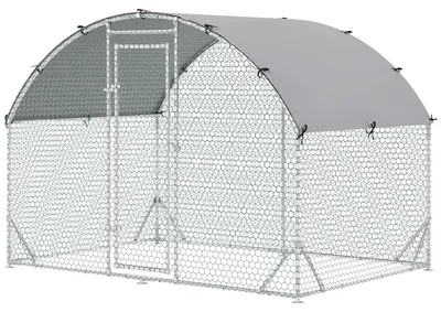 Produktbild von PawHut Hühnerstall Freilaufgehege aus Stahl, 280 x 190 x 197 cm Hühnerkäfig