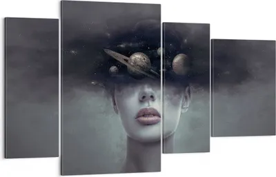 Produktbild von Bild auf Leinwand - Leinwandbild - 4 Teile - Quinoa Frau Gesicht - 120x70cm - Wand Bild - Wanddeko - Wandbilder - Leinwanddruck - Bilder - Wanddekoration - Leinwand bilder - Wandbild - DL120x70-4796