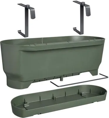 Produktbild von ELHO - Blumentopf - Greenville Easy Balcony 52 - Blattgrün - Balkon - L 21,2 x B 52 x H 19,4 cm
