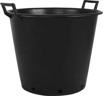 Produktbild von Pflanzcontainer mit Griff geli Kunststoff Ø 50 cm H 40 cm schwarz