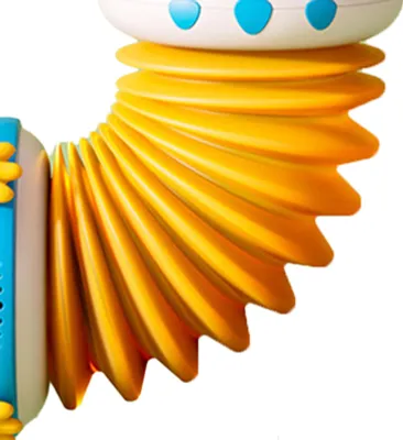 Image de Accordéon jouet pour enfants en forme de chouette avec boutons et poignée, instrument musical éducatif bleu