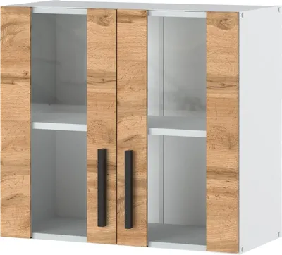 Zdjęcie produktu dla Szafka Kuchenna Górna Witryna Przeszklona Modułowa 80Cm Blande Biała Wotan
