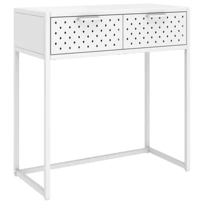 Immagine prodotto di vidaXL Tavolino da salotto bianco 72x35x75 cm in acciaio