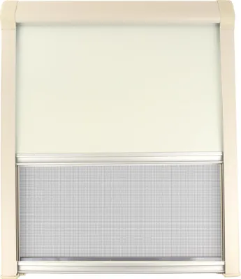 Produktbild von Verdunklungsrollo Kassettenrollo 50x65cm Ivory Insektenschutz rahmenlose Fenster Rollo
