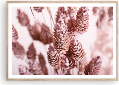 Produktbild von Gerahmtes Poster - Rahmen in heller Eiche - Getrocknet Blume Eco - 100x70 cm - Wand Bild - Wanddeko - Wandbilder - Kunstposter - Wandposter - Bilderrahmen - Bilder - Kunstdruck - P2NAA100x70-4912