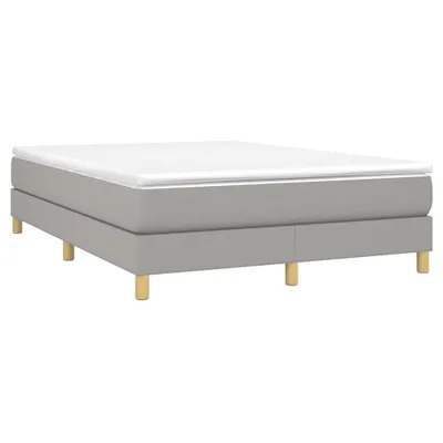 Produktbild von vidaXL Boxspringbettgestell Hellgrau 140x190 cm Stoff