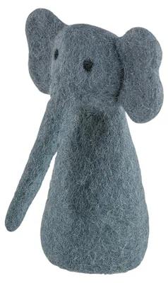 Eierwärmer aus Schafwolle, Elefant, Fair Trade, Holzkohle