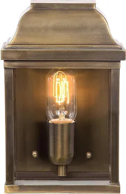Zdjęcie produktu dla Lampa ścienna zewnętrzna Postarzany mosiądz E27 60W Victoria Elstead