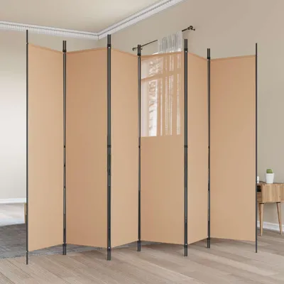 Produktbild von Möbel 6-teiliger Raumtrenner Beige 300 x 200 cm StoffParavents - Paravents c7725