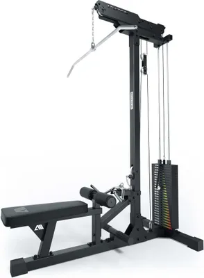 Produktbild von ATLETICA Latzug mit Ruder-Station | Studioqualität | 125 kg Steckgewicht | Zur Stärkung des Rückens und Bizeps
