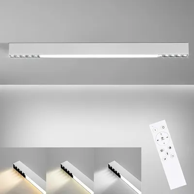 Zdjęcie produktu dla ZMH lampa sufitowa LED lampa sufitowa biała 25W lampa do salonu 80CM długa nowoczesna ściemnialna z pilotem oświetlenie sufitowe do salonu kuchnia sypialnia biuro