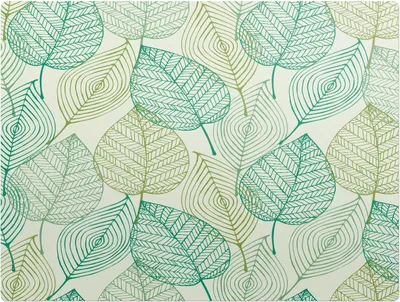 Produktbild von Gemusterte Blätter – Bodenschutzmatte – Stuhlunterlage 120x90 cm – Rutschfest – Hartbodenmatte