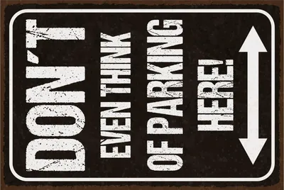 Produktbild von vianmo Blechschild 18x12 cm don´t even think of parking here